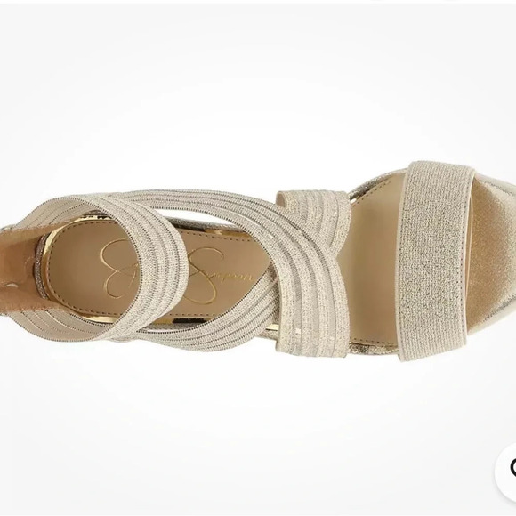 Jessica Simpson Sparkle heels with zipper at the back size 8.5 M / 39 - Picture 3 of 9